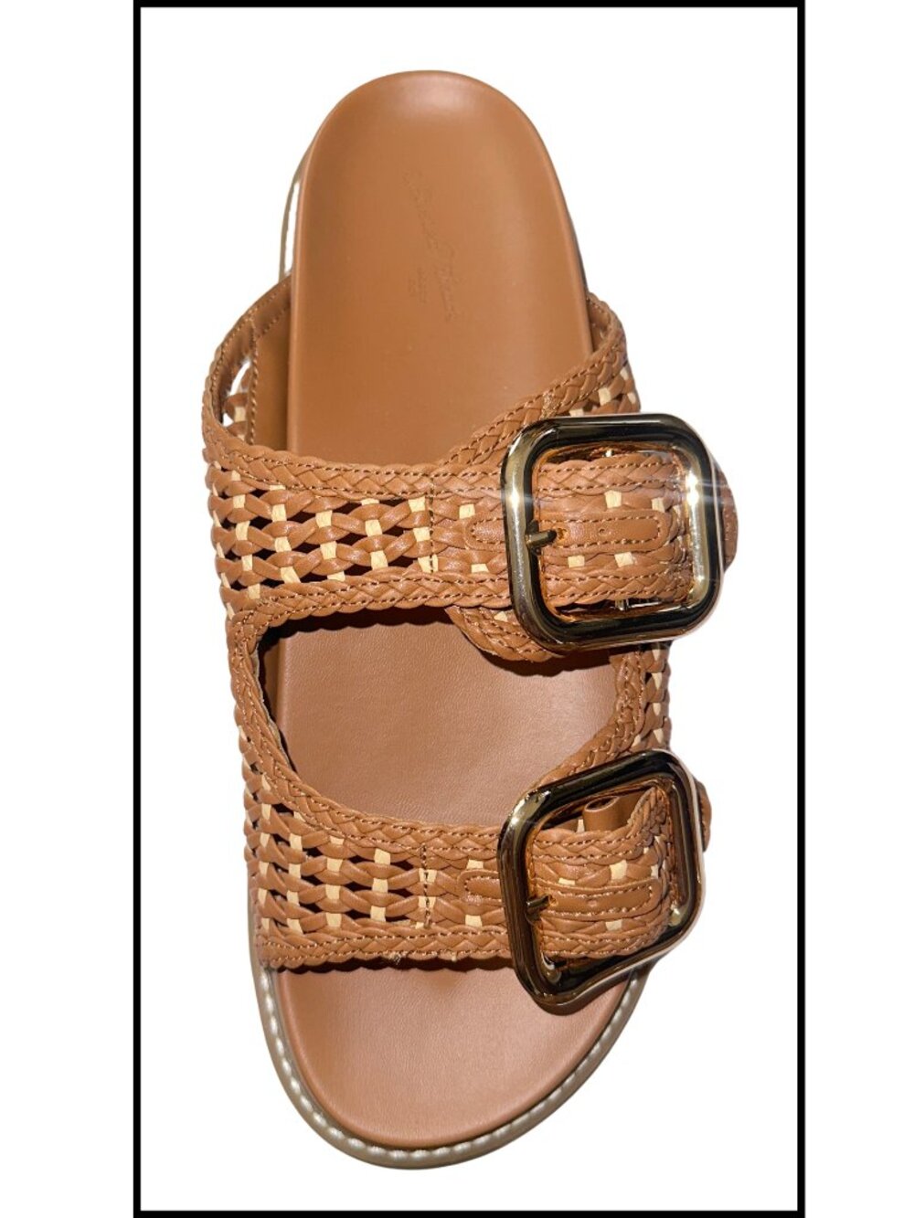 FINAL SALE! Universal Thread Collin Double Strap Buckle Sandals Cognac Size 9.5 - Picture 6 of 9